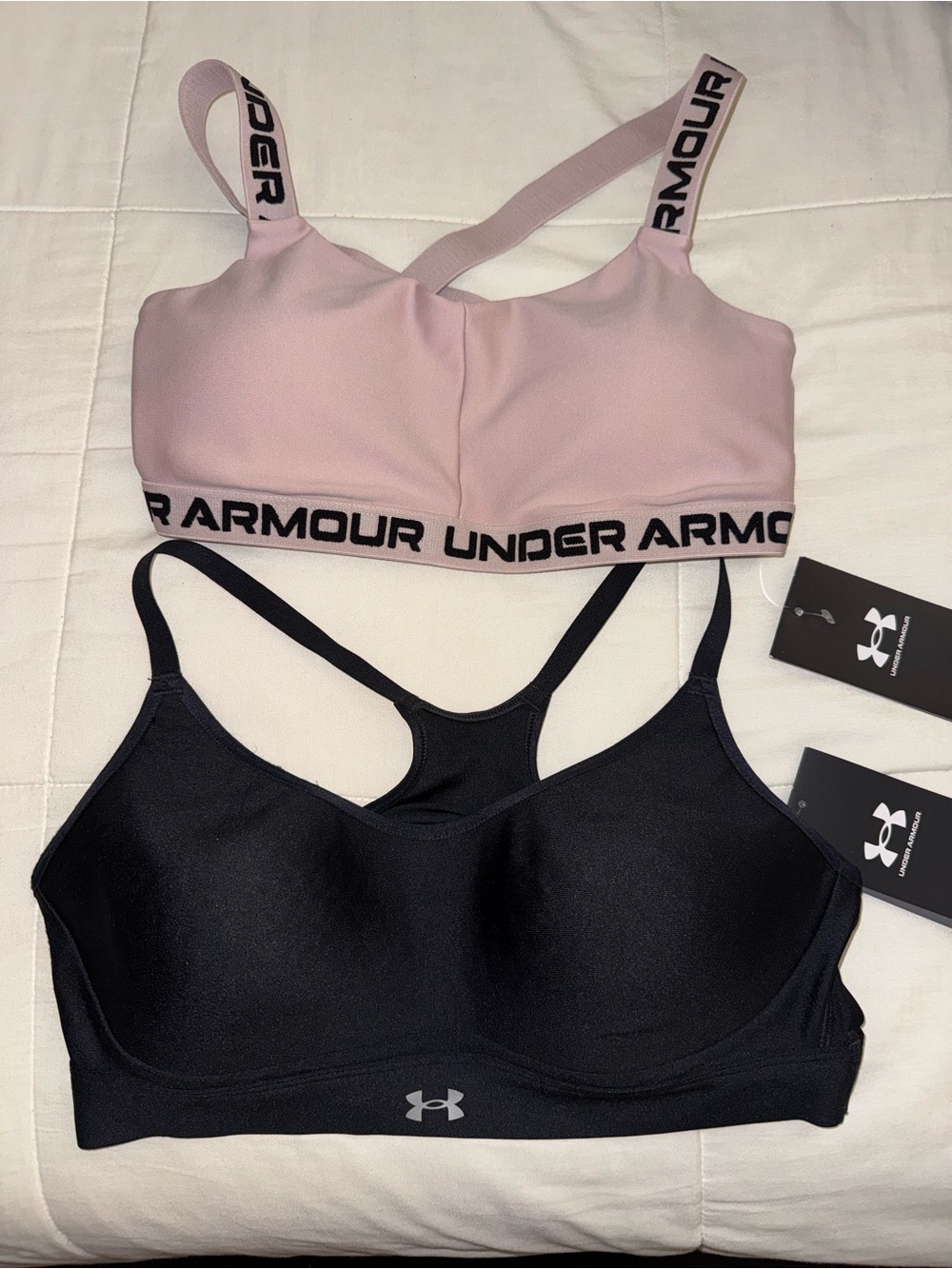 Under Armour Women's Dual-Pack Sports Bras — Pink & Black